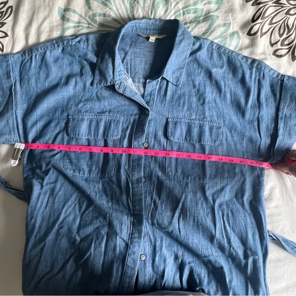 Blue Denim Shirt Dress - Picture 6 of 7